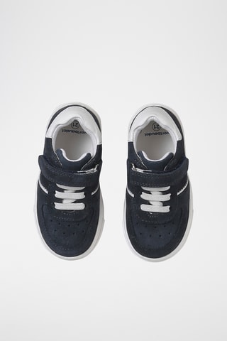 Baskets en nubuck - Bleu marine