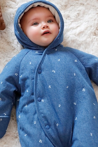 Macacão com capuz - Azul-cobalto