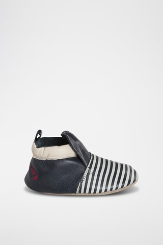 Chaussons en cuir - Bleu marine