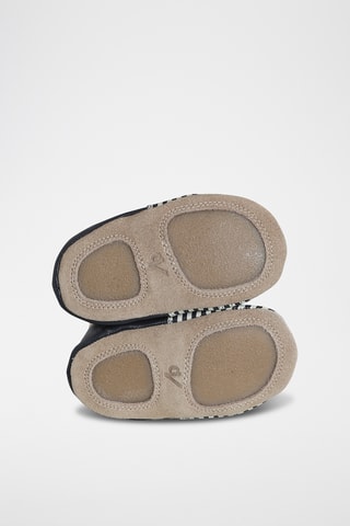 Chaussons en cuir - Bleu marine