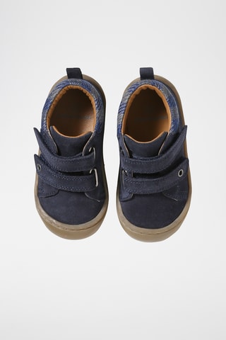 Bottines en nubuck - Bleu marine