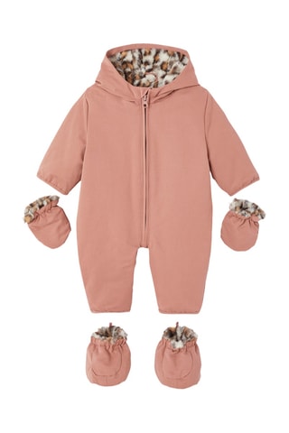 Macacão com capuz - Rosa-envelhecido