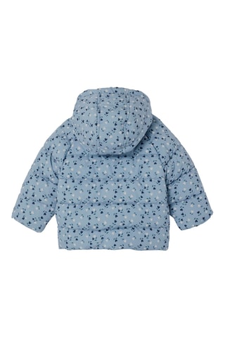 Blusão com capuz - Azul-cobalto e branco