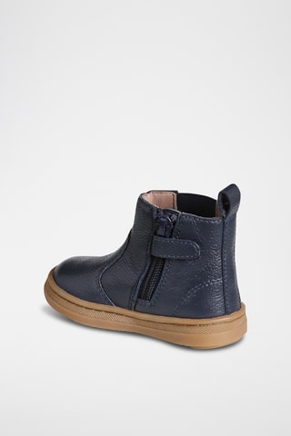 Bottines en cuir - Bleu marine