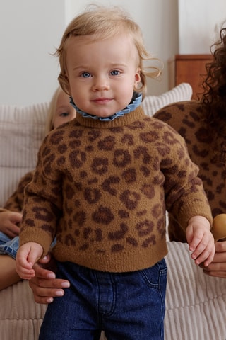 Camisola - Castanho-claro e castanho-escuro