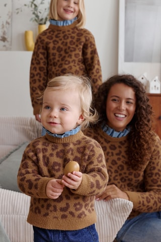 Camisola - Castanho-claro e castanho-escuro