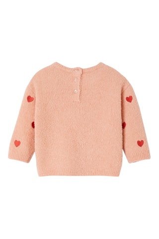 Pull - Rose poudré et rouge