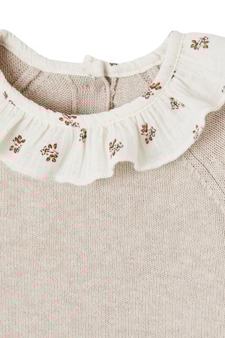 Camisola - Bege mesclado e branco