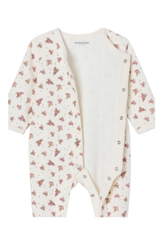 Ensemble 3 pièces en coton biologique - Ecru et rose poudré