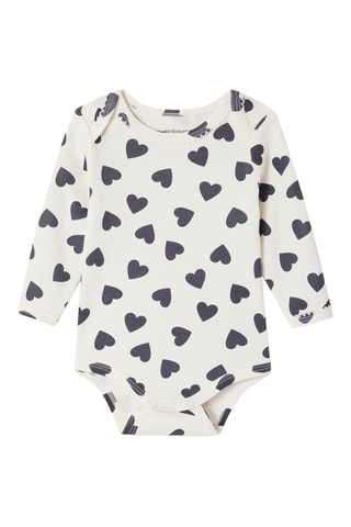 3 bodys en coton biologique - Vert olive et écru