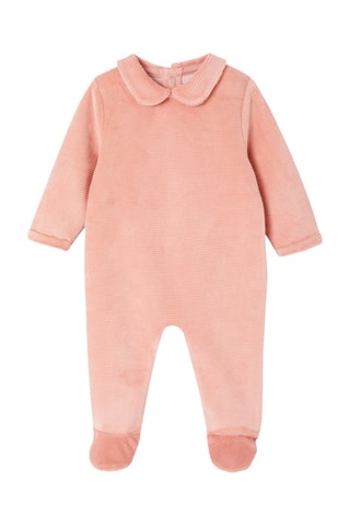 2 babygros em algodão biológico - Rosa-maquilhagem e coral