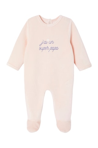 2 babygros em algodão biológico - Rosa-maquilhagem e coral