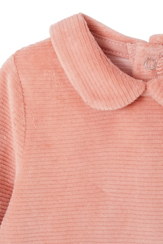 2 babygros em algodão biológico - Rosa-maquilhagem e coral