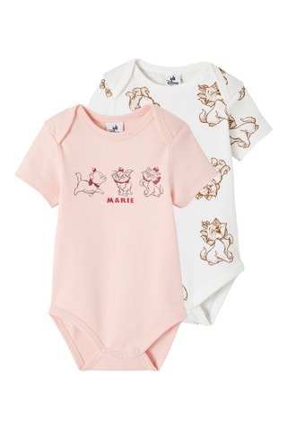 2 bodies Marie Os Aristogatos Disney - Rosa-maquilhagem e branco
