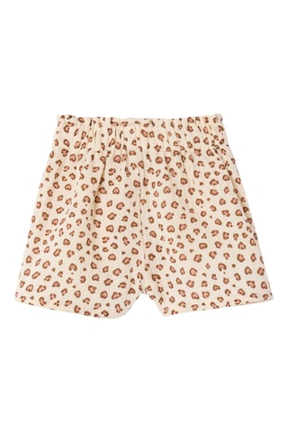Short - Ecru et marron clair