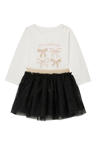 T-shirt e saia - Cru e preto