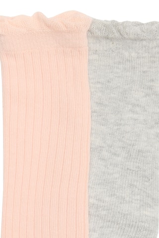 2 pares de meias - Rosa-maquilhagem e cinzento mesclado