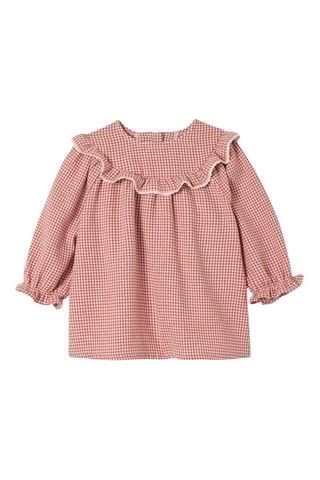 Robe - Vieux rose et écru