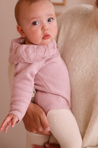 Body e collants - Rosa-envelhecido e cru