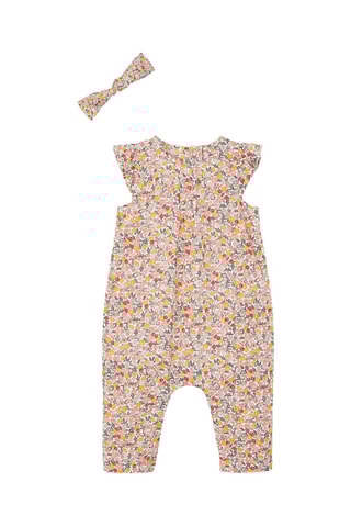 Macacão e fita - Rosa e caqui