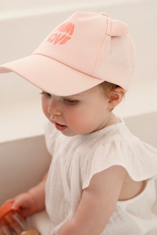 Casquette à oreilles - Rose poudré et rose