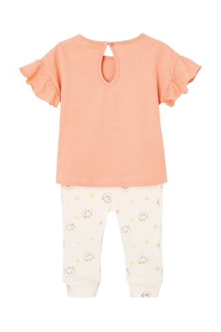 T-shirt e calças Marie Os Aristogatos Disney - Salmão e cru