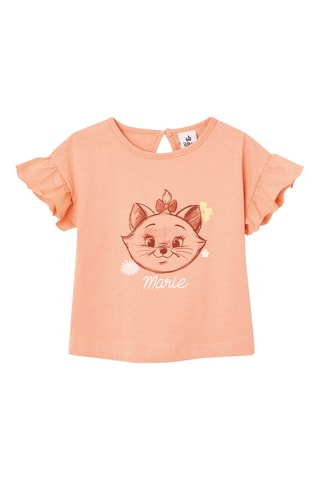T-shirt e calças Marie Os Aristogatos Disney - Salmão e cru