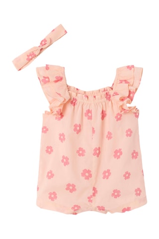 Barboteuse et bandeau - Rose