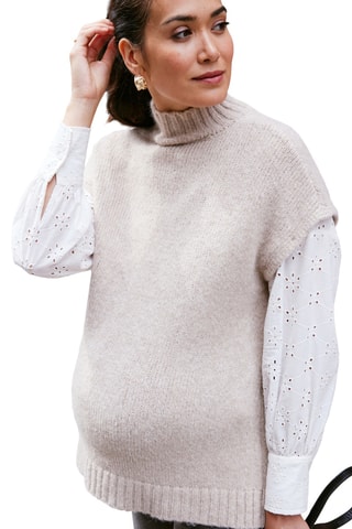 Camisola 2 em 1 de grávida - Bege