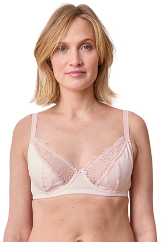 Soutien-gorge d’allaitement en coton biologique - Rose poudré