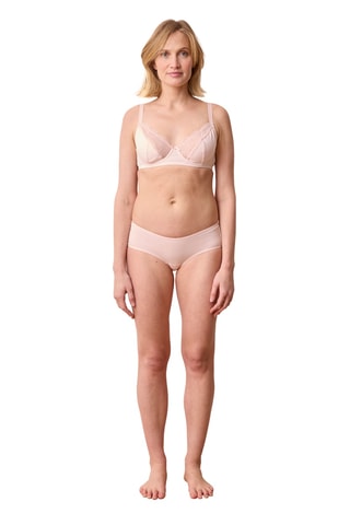 Soutien-gorge d’allaitement en coton biologique - Rose poudré