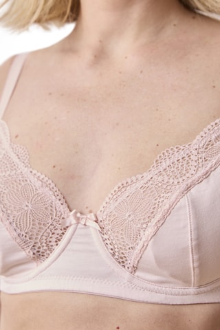Soutien-gorge d’allaitement en coton biologique - Rose poudré