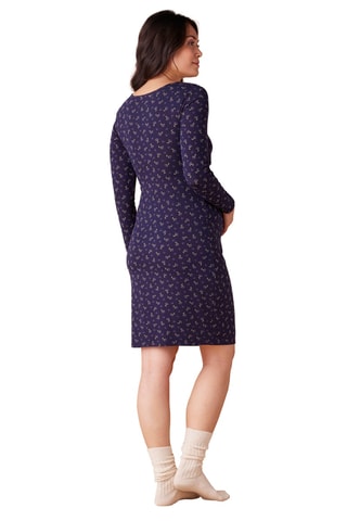 Chemise de nuit d’allaitement - Bleu marine
