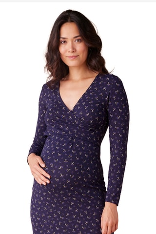 Chemise de nuit d’allaitement - Bleu marine