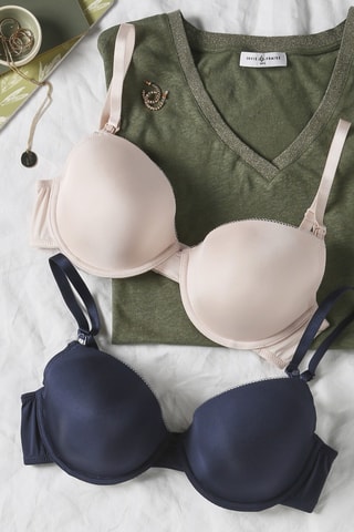 2 soutiens - Azul-marinho e cru