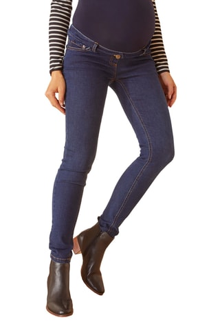 Jean de maternité avec bandeau - Bleu foncé