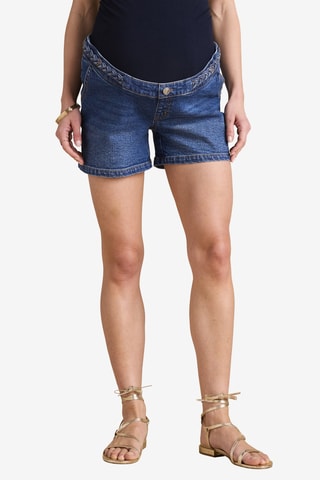 Calções de ganga de grávida - Azul