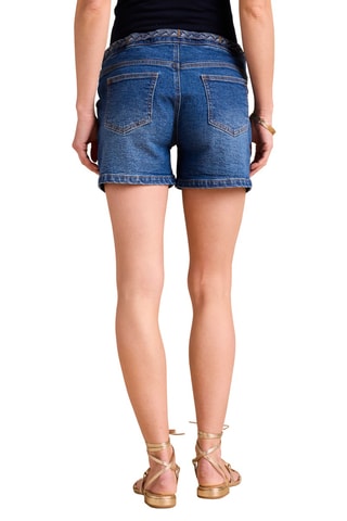 Calções de ganga de grávida - Azul