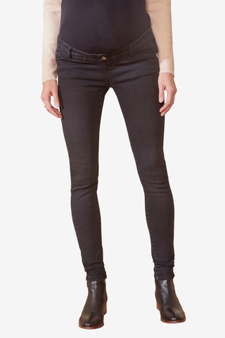 Calças de grávida com faixa - Cinzento-escuro