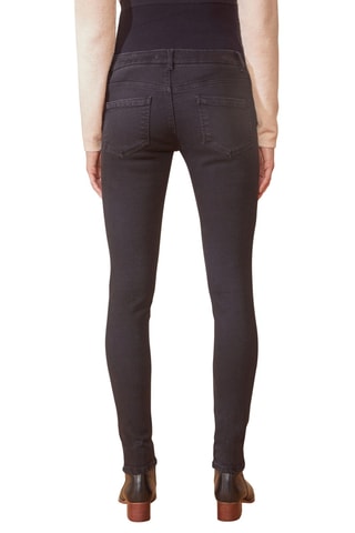 Calças de grávida com faixa - Cinzento-escuro