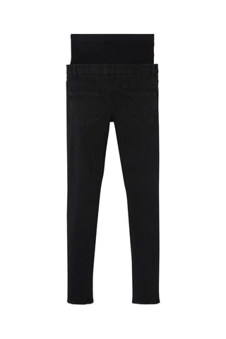 Calças de grávida com faixa - Cinzento-escuro