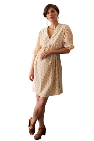 Vestido estilo patinadora - Bege