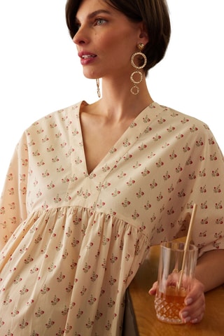 Vestido estilo patinadora - Bege