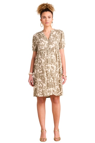 Vestido estilo patinadora - Caqui