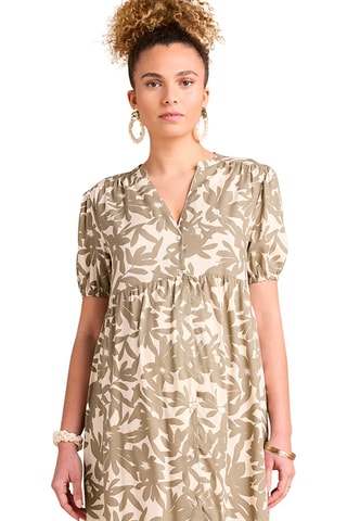 Vestido estilo patinadora - Caqui