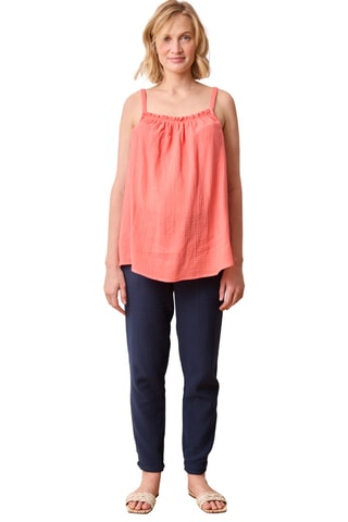 Camisola de alças de grávida - Coral