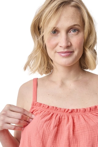 Camisola de alças de grávida - Coral