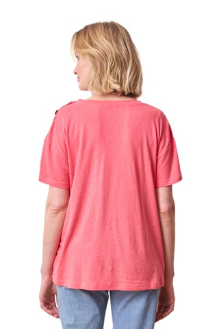 T-shirt de grávida em linho - Rosa