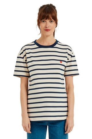 T-shirt de maternité en coton biologique - Bleu marine