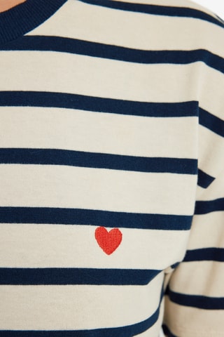 T-shirt de maternité en coton biologique - Bleu marine